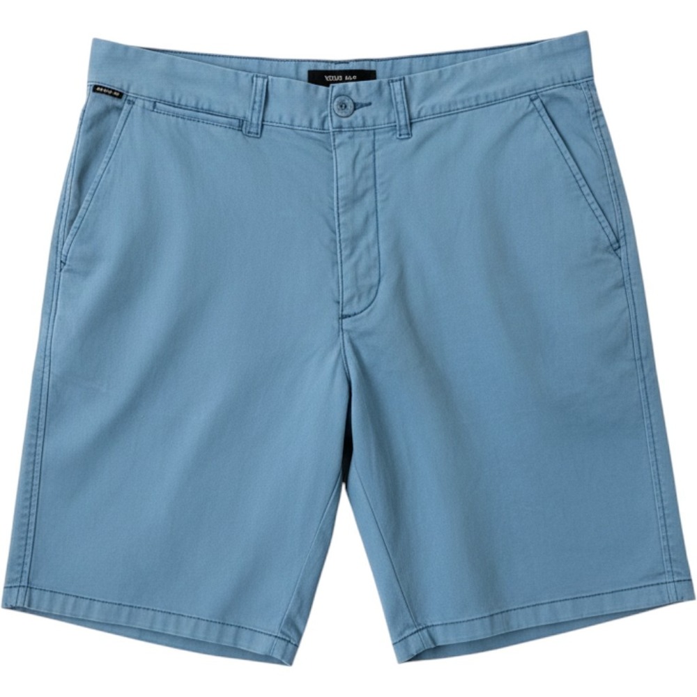 Halsey Mens Light Blue Flat Front Chino Shorts 36 Summer Casual Preppy Coastal